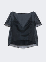 max mara boxy, silk organza blouse for women