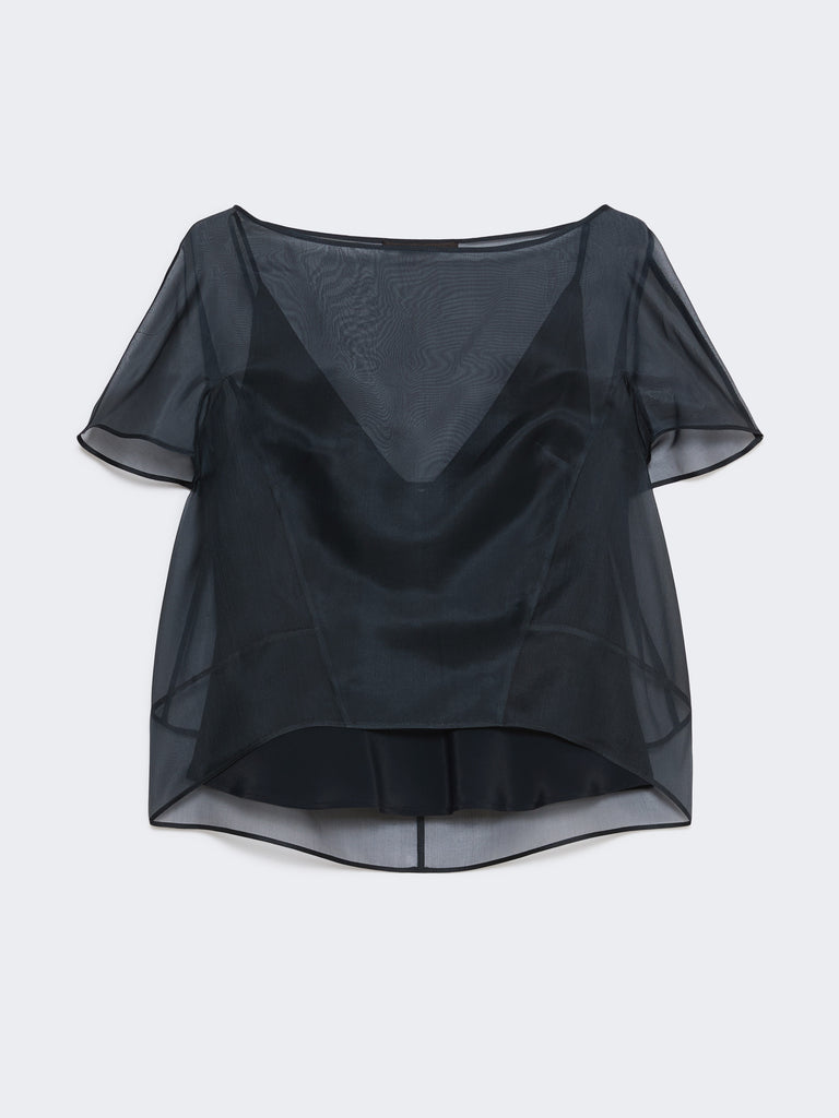 max mara boxy, silk organza blouse