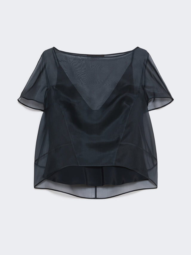 max mara boxy, silk organza blouse for women