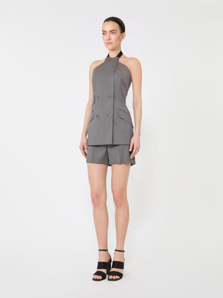 max mara gabardine wool sleeveless jacket