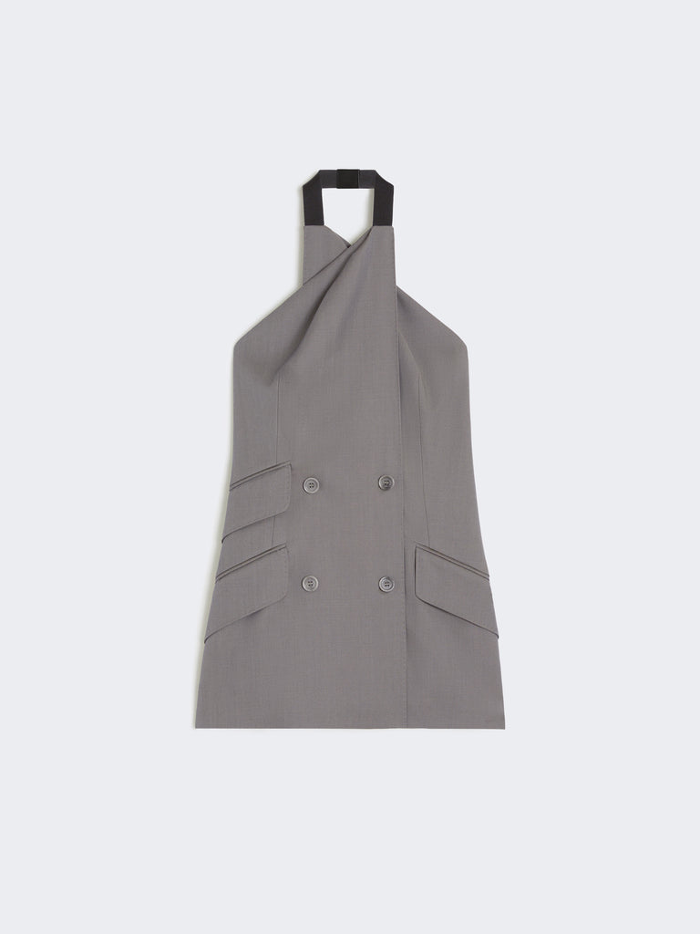 max mara gabardine wool sleeveless jacket