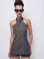 max mara gabardine wool sleeveless jacket for women