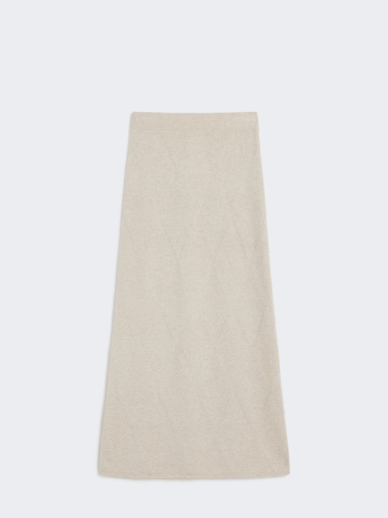 Argyle cashmere yarn skirt