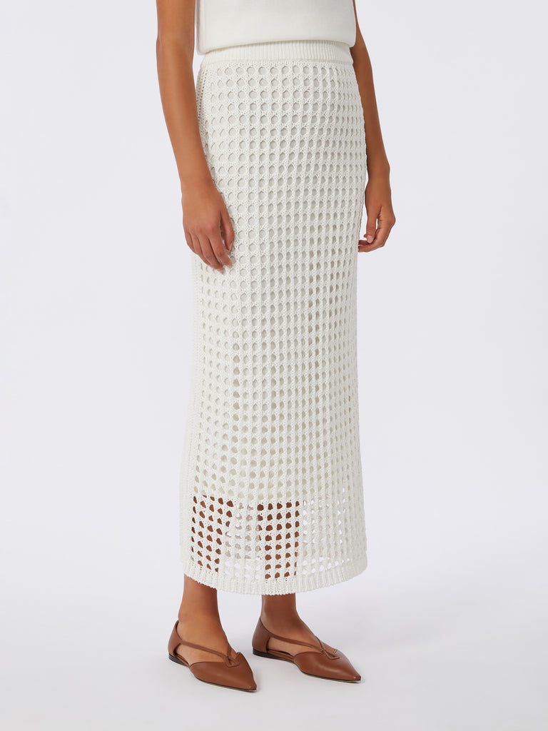 Mesh cotton skirt