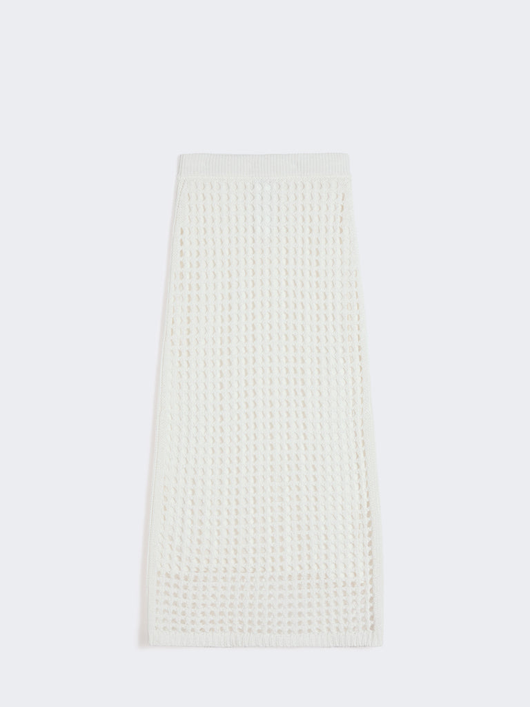 Mesh cotton skirt