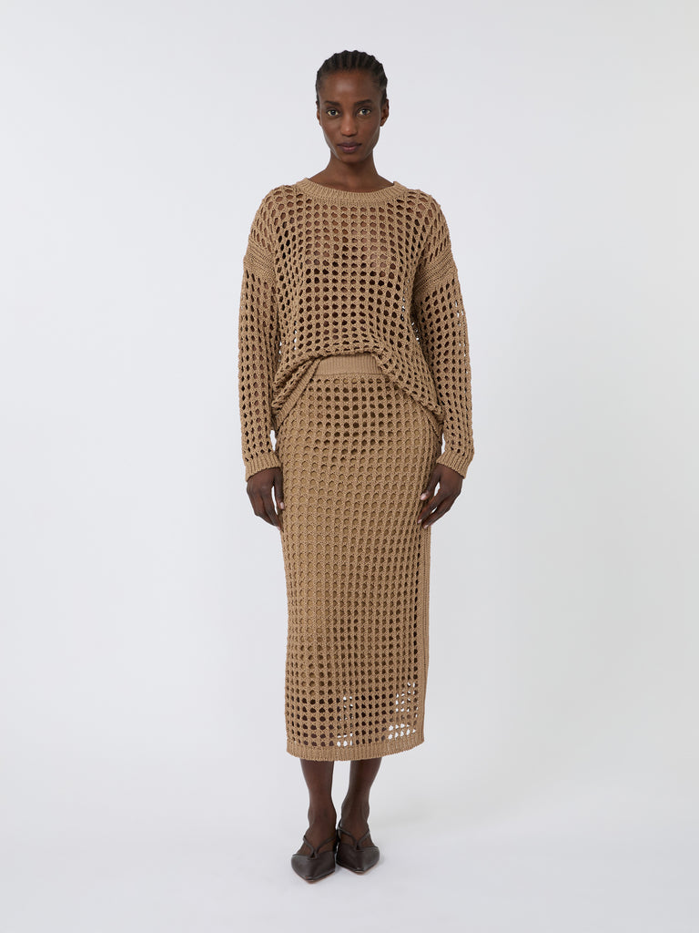 max mara mesh cotton skirt for women