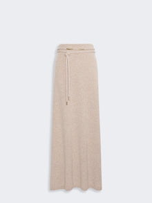 Long Cashmere Yarn Skirt for Women - Sand - Max Mara UAE