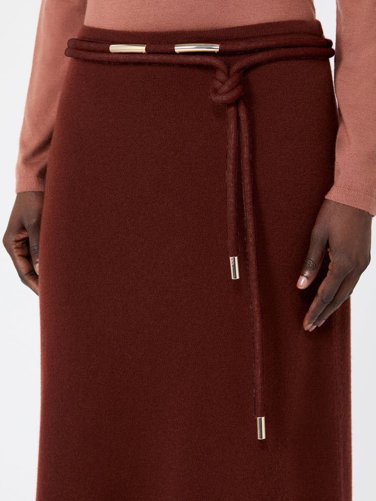 max mara long cashmere yarn skirt