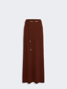 Long Cashmere Yarn Skirt for Women - Rust - Max Mara UAE