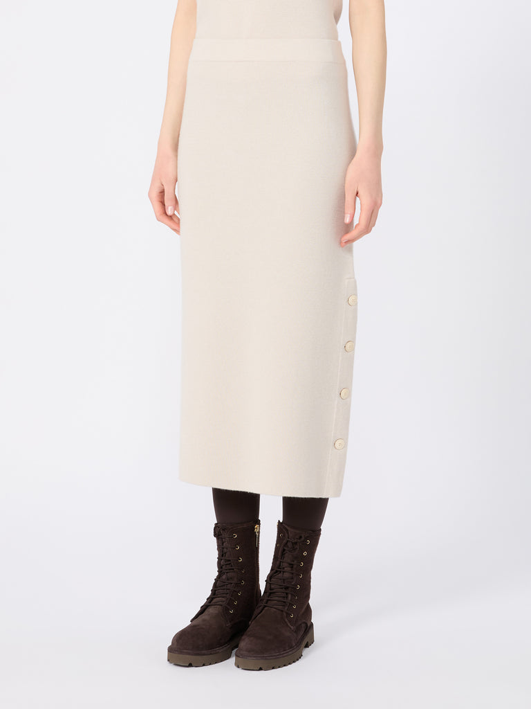 max mara wool and cashmere yarn pencil skirt
