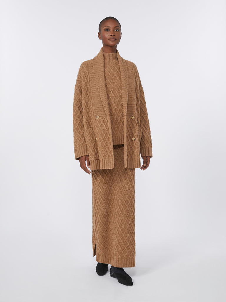 Camel yarn skirt