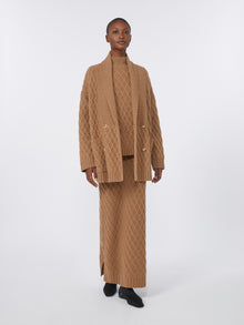 Camel yarn skirt