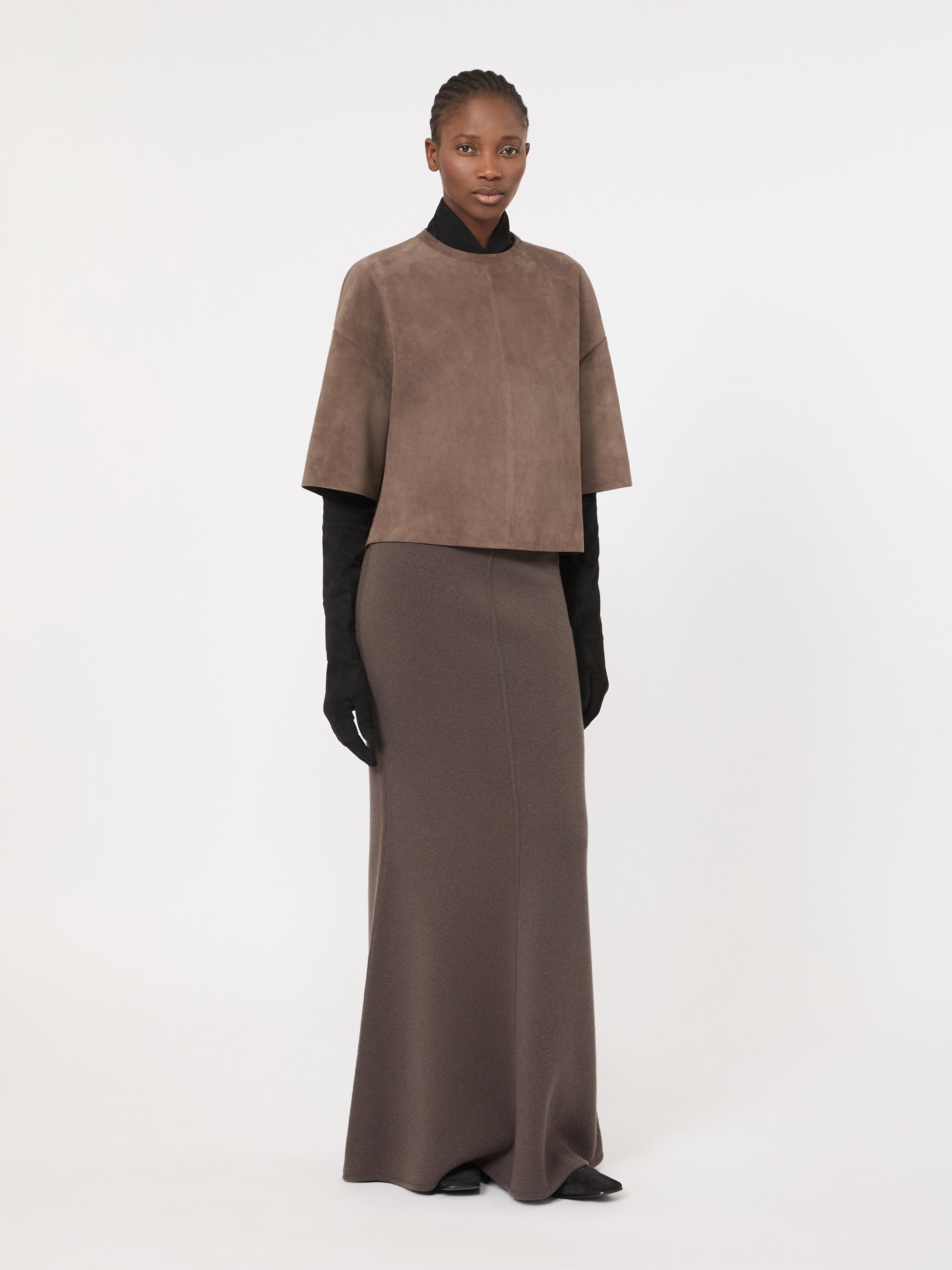 max mara wool and cashmere yarn skirt for women