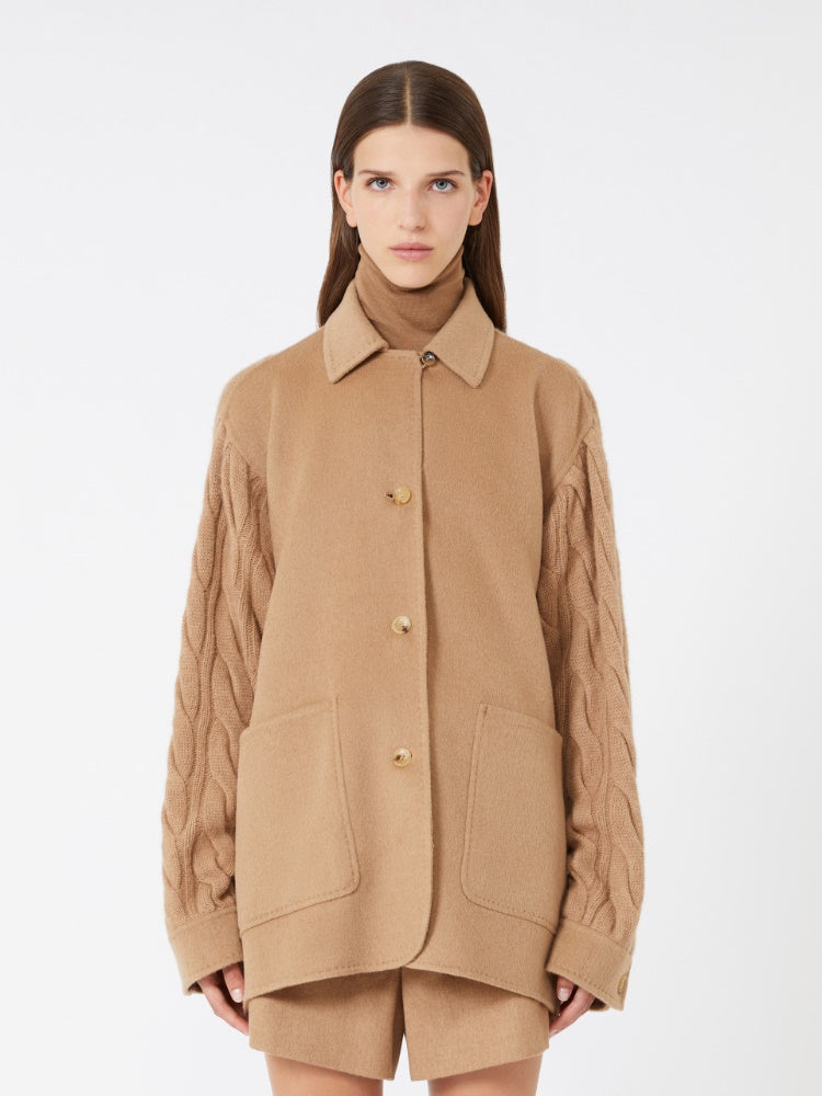 Camel yarn overshirt
