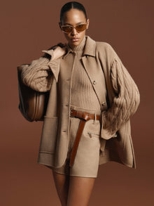 Camel yarn overshirt