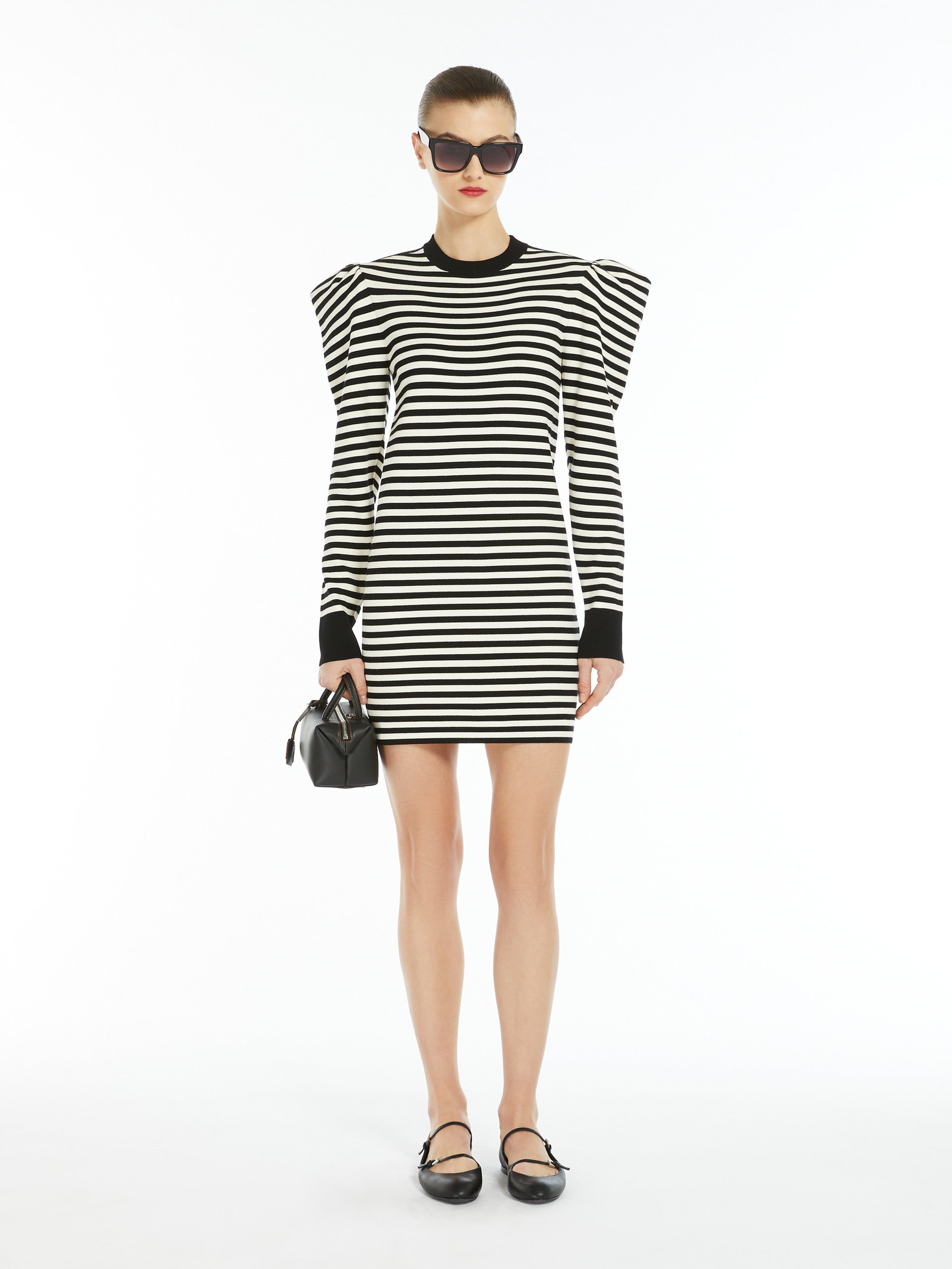 Short Knit Dress for Women - Black - Max Mara UAE