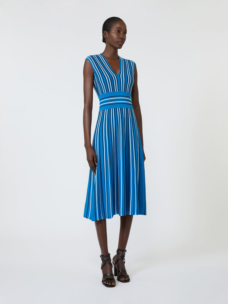 max mara sleeveless viscose yarn dress