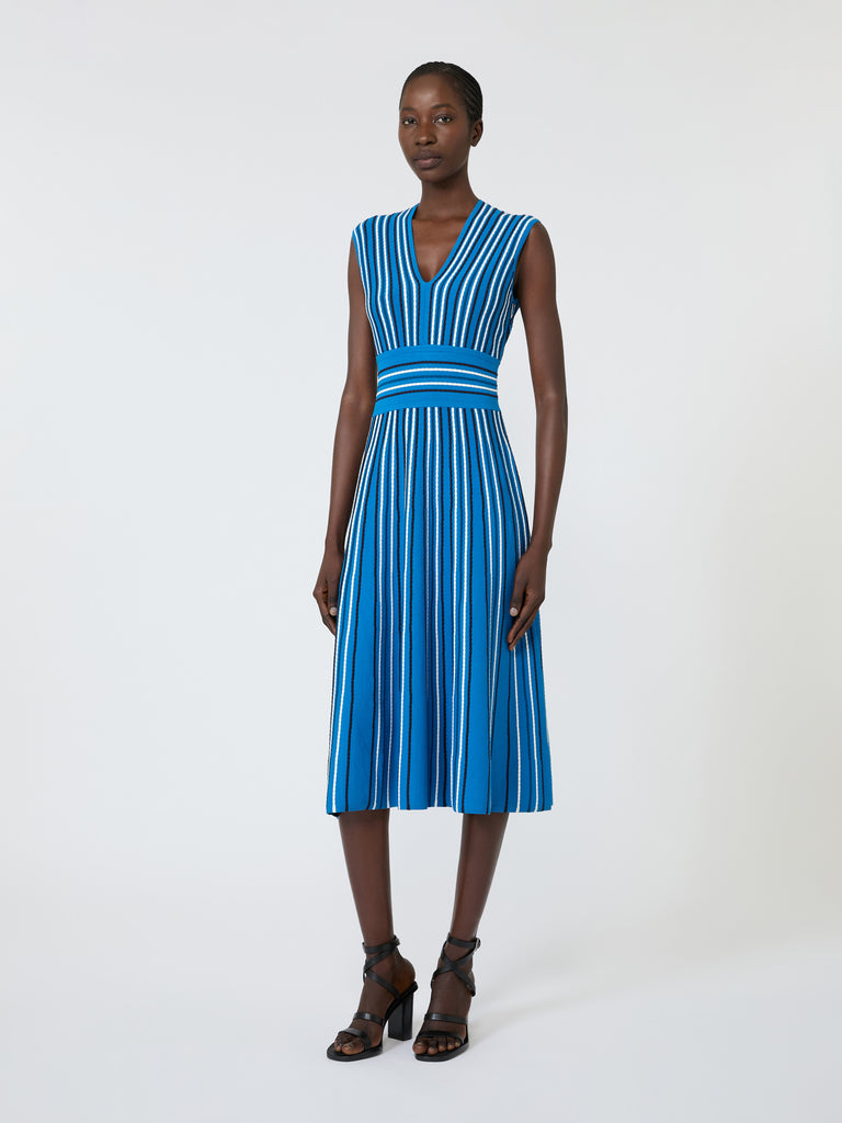 max mara sleeveless viscose yarn dress