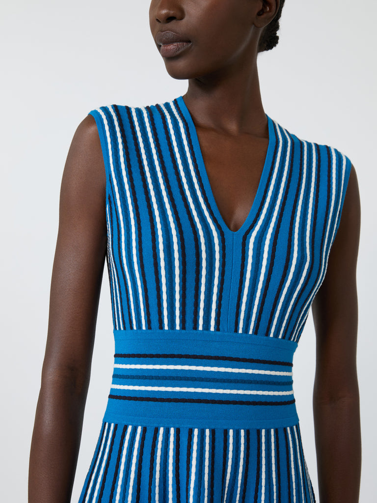 max mara sleeveless viscose yarn dress
