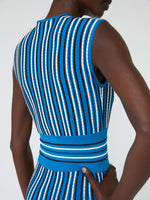 max mara sleeveless viscose yarn dress for women