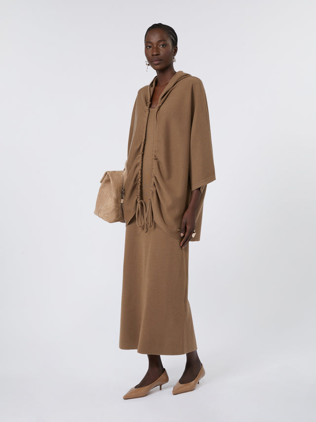 Slim-Fit Wool Dress for Women - Hazelnut Brown - Max Mara UAE