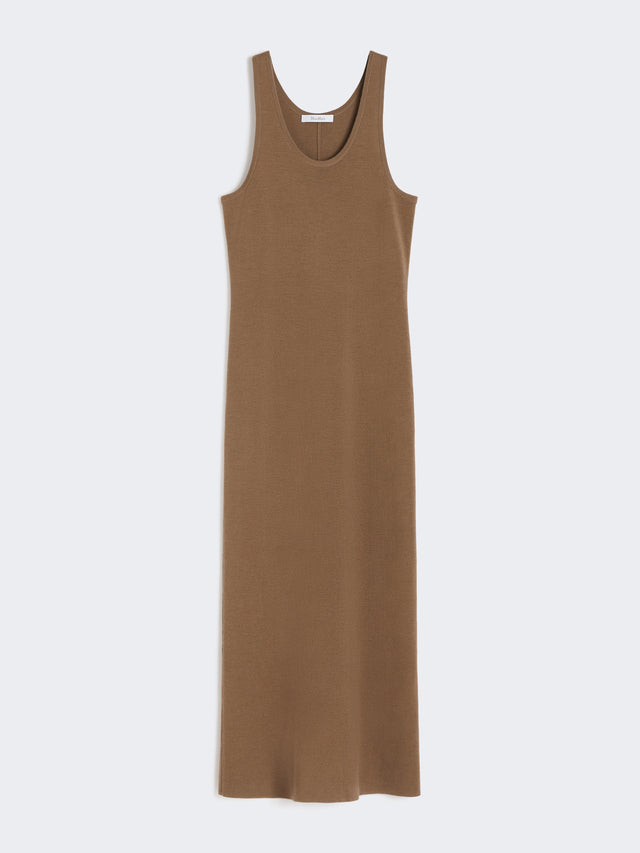 Slim-Fit Wool Dress for Women - Hazelnut Brown - Max Mara UAE
