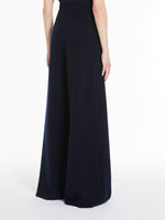 Wide-leg wool trousers