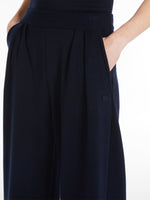 Wide-leg wool trousers