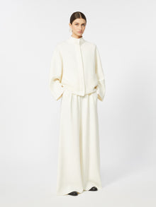Wide-Fit Wool Trousers for Women - Silk - Max Mara UAE