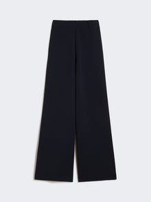 Viscose Crêpe Knit Trousers for Women - Ultramarine - Max Mara UAE
