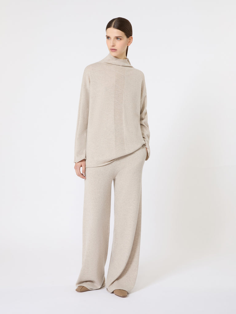 Cashmere yarn trousers
