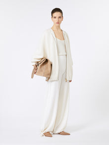 Wool yarn trousers