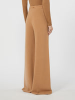 Wool And Cashmere Trousers for Women - Camel - Max Mara UAE