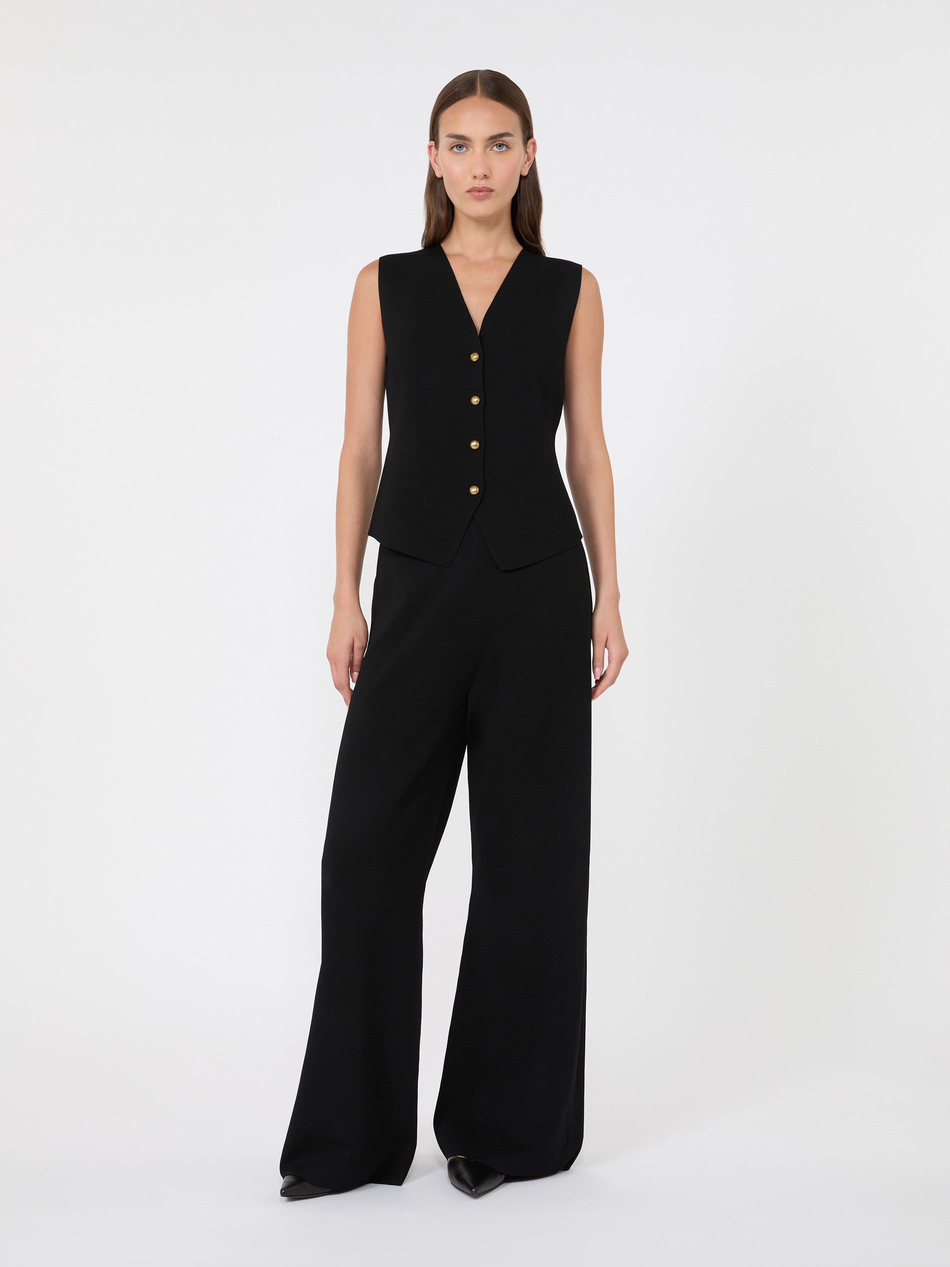 max mara viscose crepe trousers for women