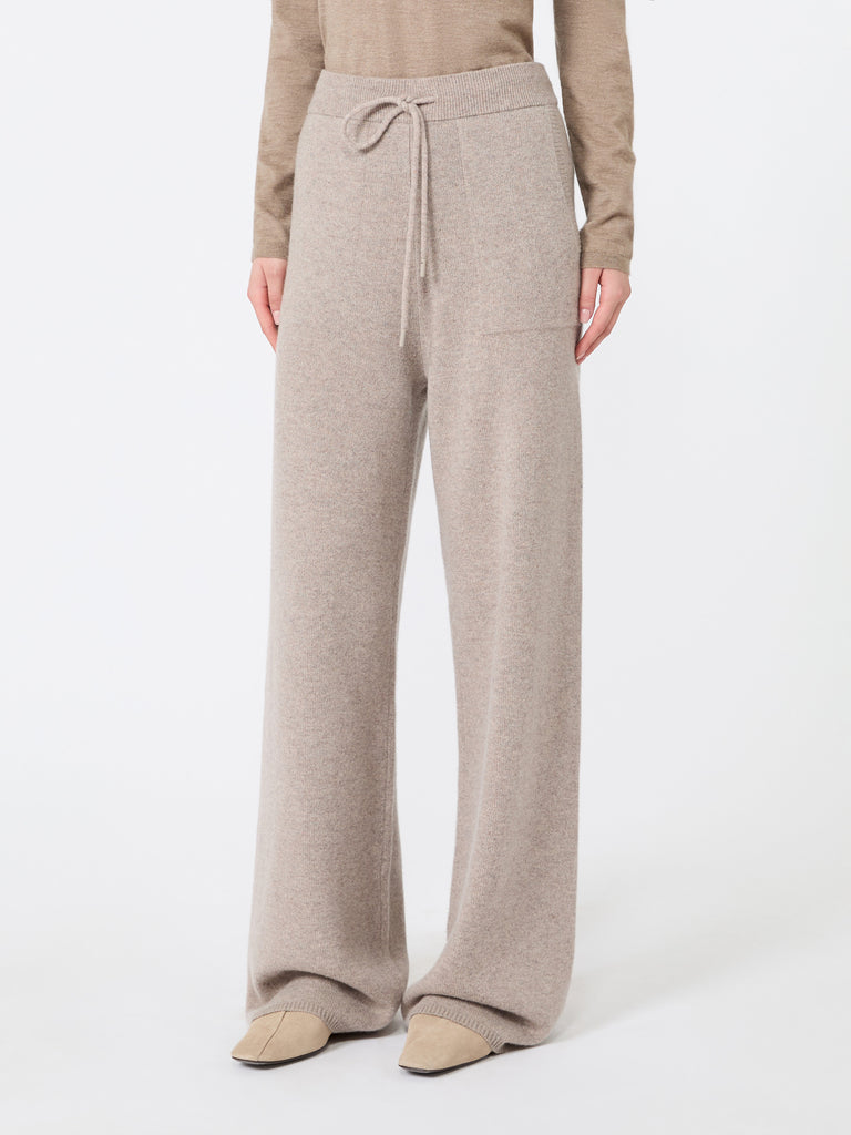 max mara wide cashmere yarn trousers