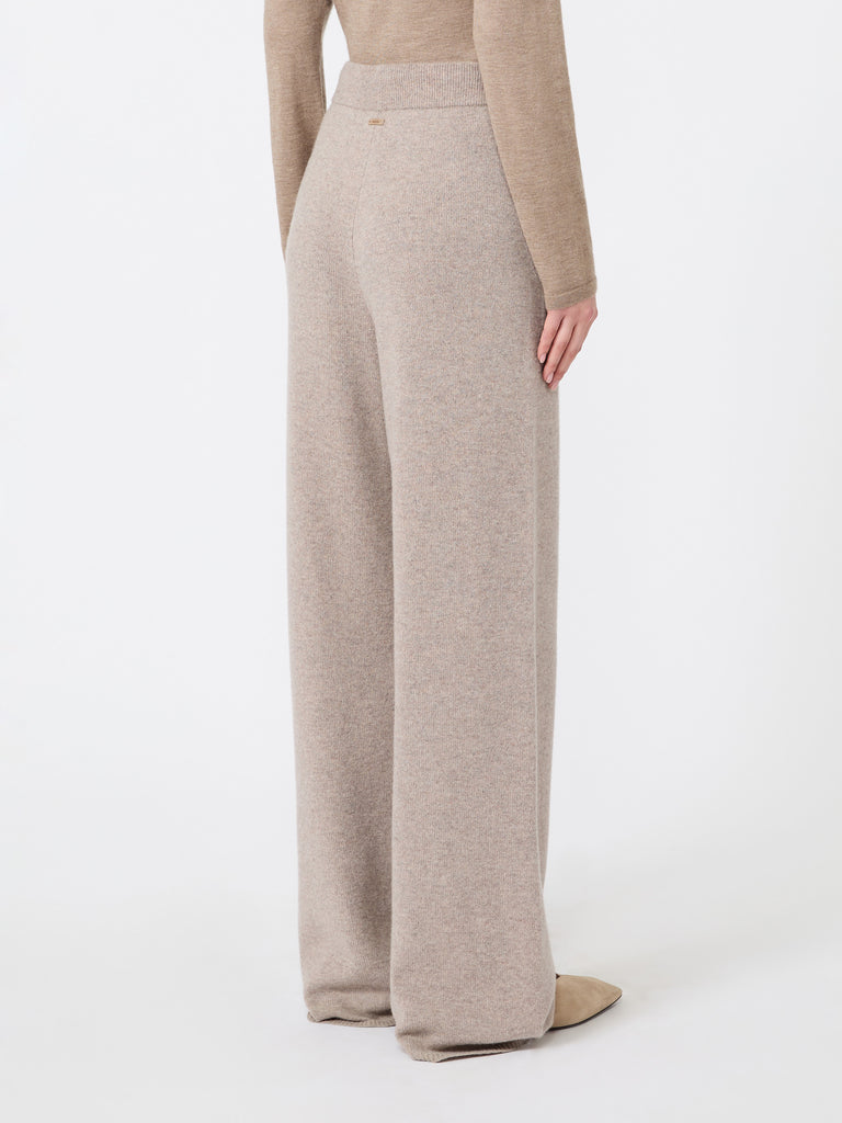 max mara wide cashmere yarn trousers
