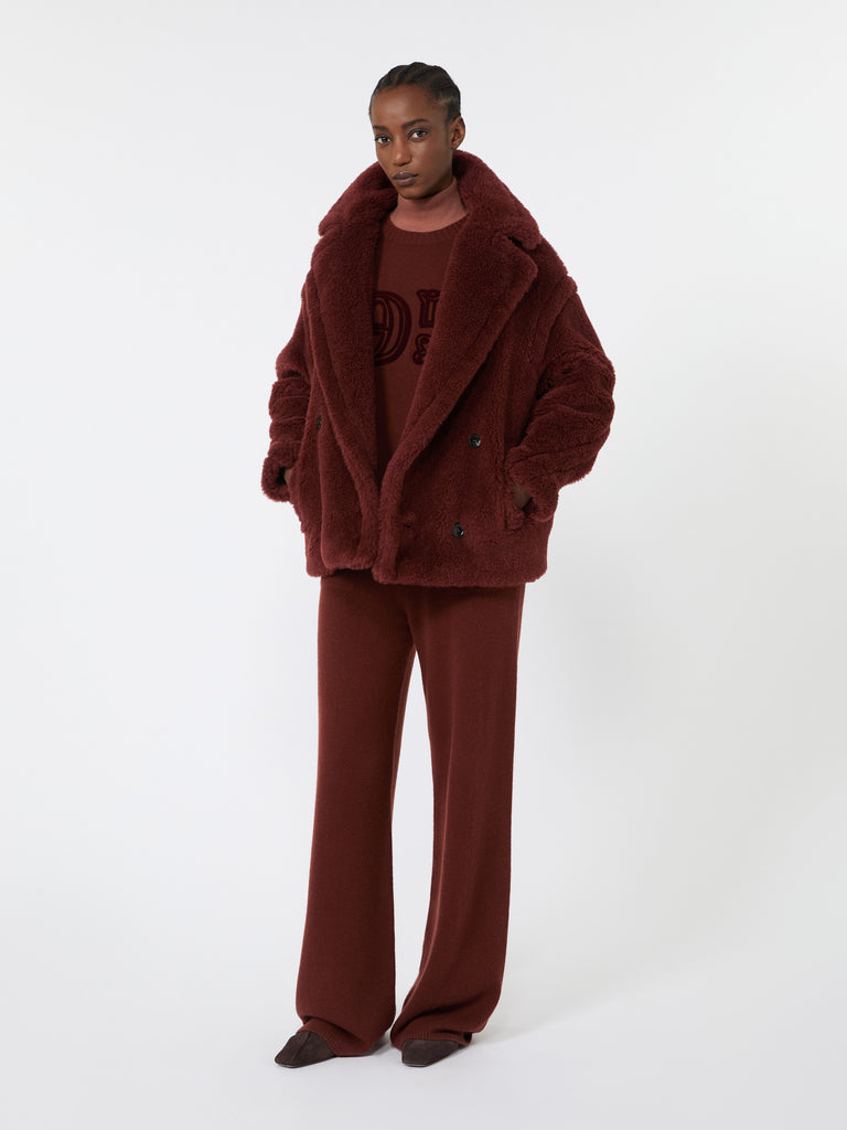 max mara wide cashmere yarn trousers