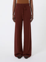 max mara wide cashmere yarn trousers for women
