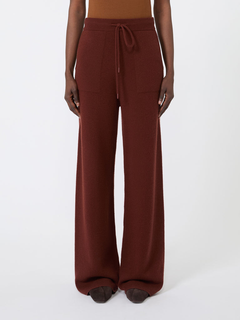max mara wide cashmere yarn trousers