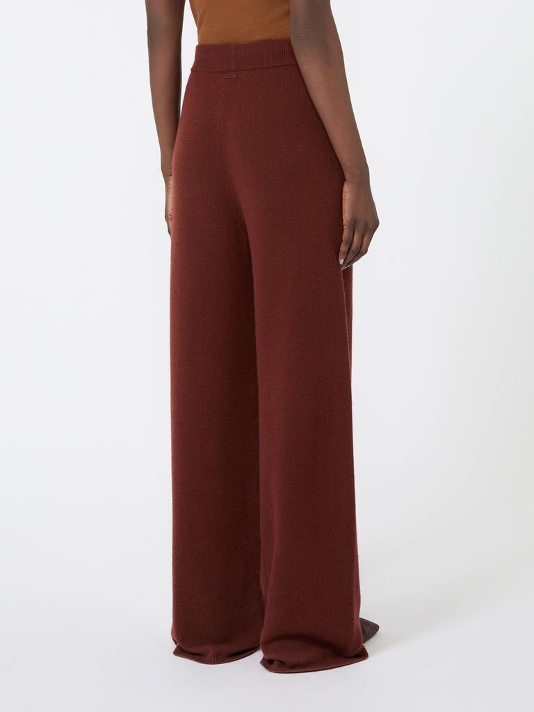 max mara wide cashmere yarn trousers