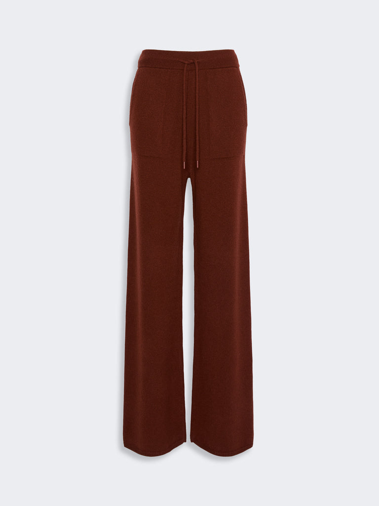 max mara wide cashmere yarn trousers