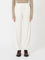 Cashmere Jogging Trousers for Women - White - Max Mara UAE