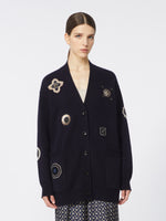 Long wool and cashmere cardigan