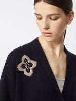 Long wool and cashmere cardigan