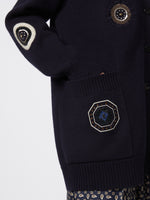 Long wool and cashmere cardigan