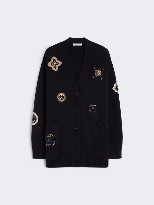 max mara long wool and cashmere cardigan for women