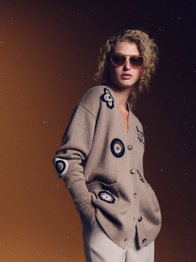 max mara long wool and cashmere cardigan for women