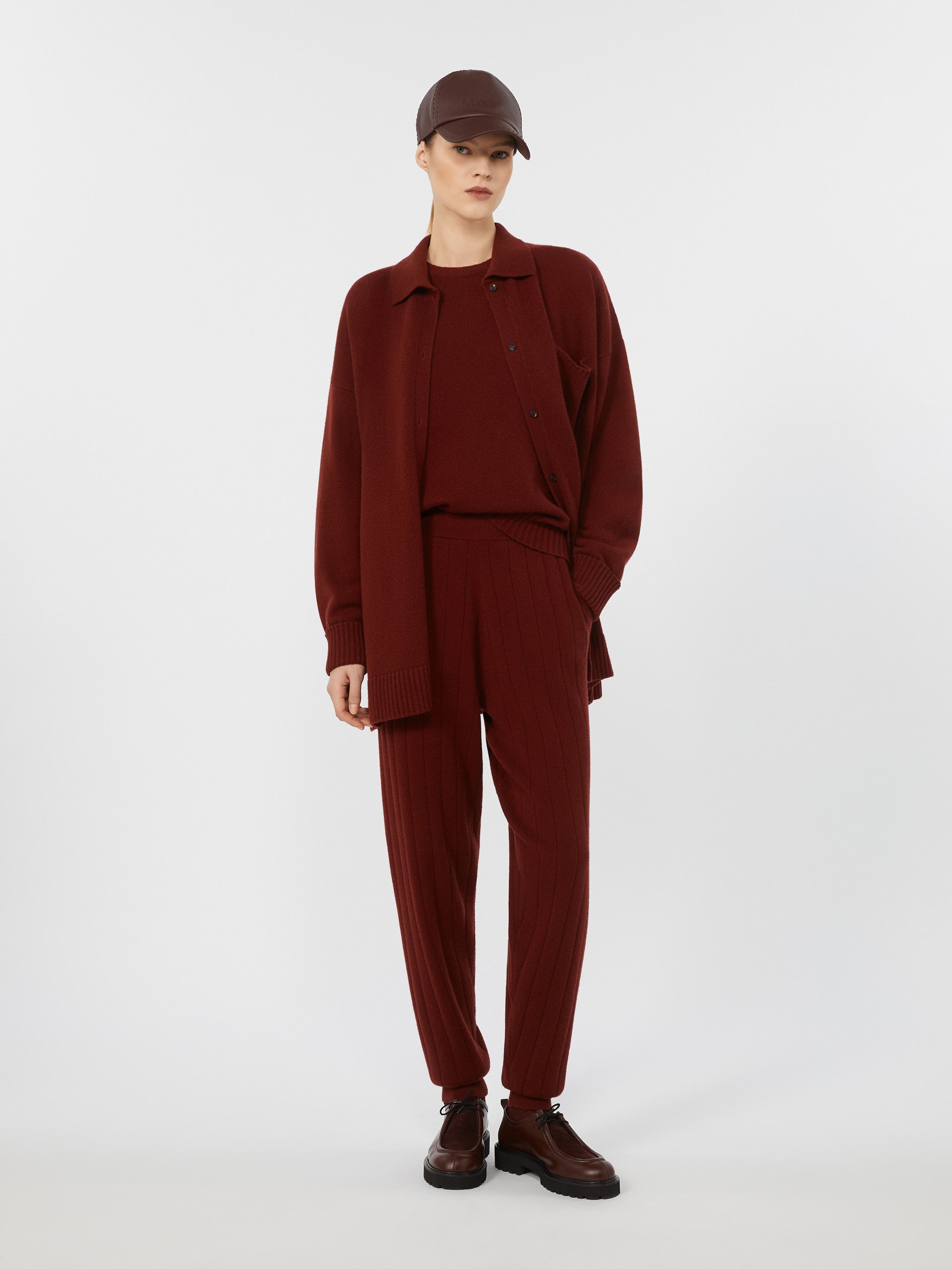 Wool And Cashmere Shirt Jacket for Women - Raspberry - Max Mara UAE