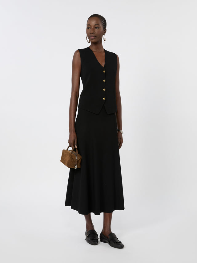 max mara viscose crepe yarn gilet for women
