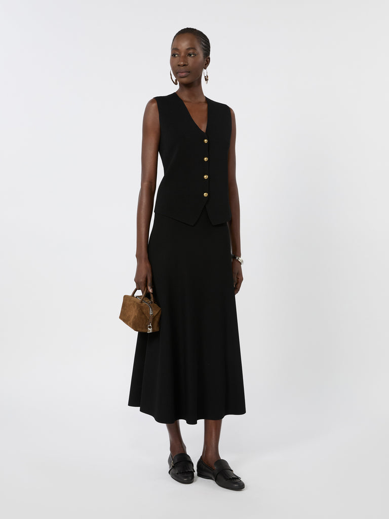 max mara viscose crepe yarn gilet